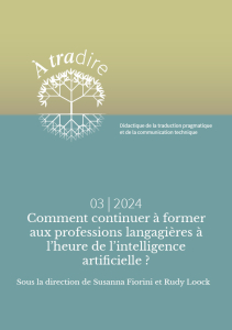 Couverture n° 3 : Comment continuer à former aux professions langagières à l’heure de l’intelligence artificielle ?